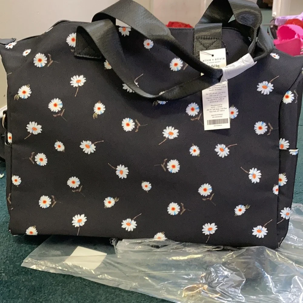 Alice +Olivia Duffel Bag Daisy Print